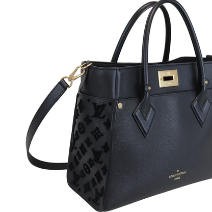 Louis-Vuitton Calfskin Monogram Tufting On My Side Black