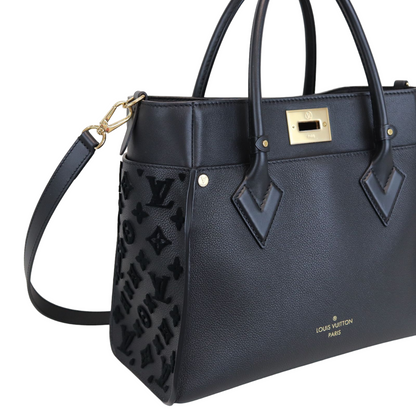 Louis-Vuitton Calfskin Monogram Tufting On My Side Black