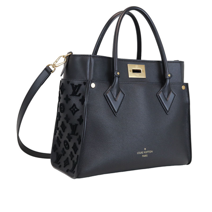 Louis-Vuitton Calfskin Monogram Tufting On My Side Black