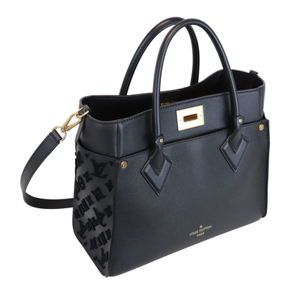 Louis-Vuitton Calfskin Monogram Tufting On My Side Black