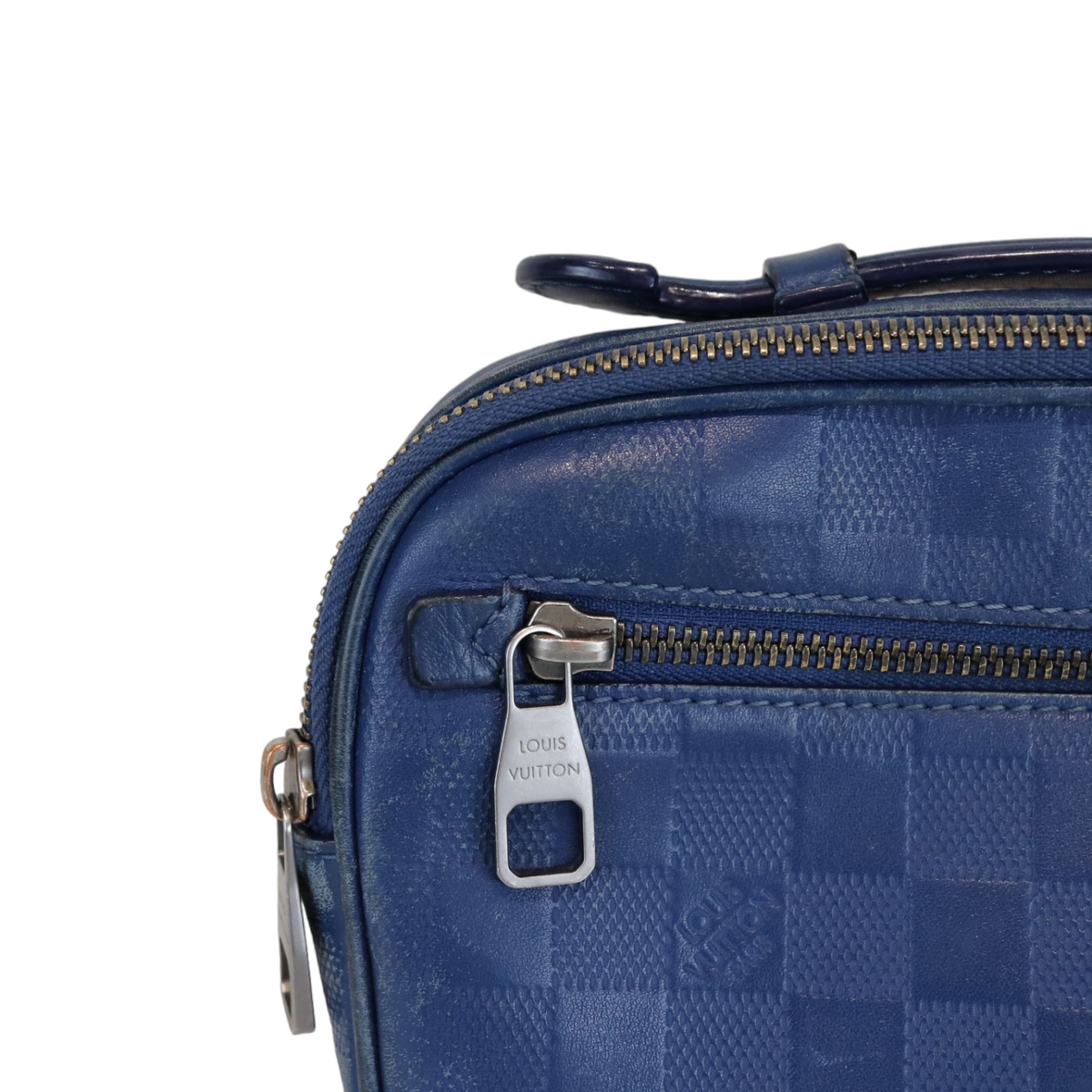 Louis-Vuitton Ambler Leather Blue Bag