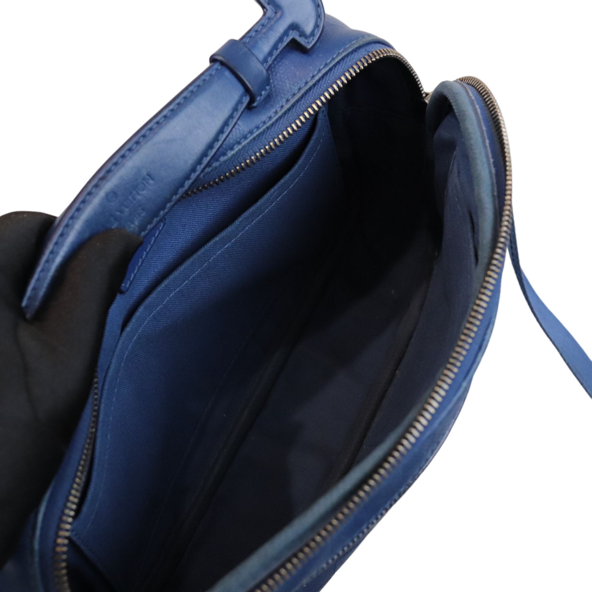 Louis-Vuitton Ambler Leather Blue Bag