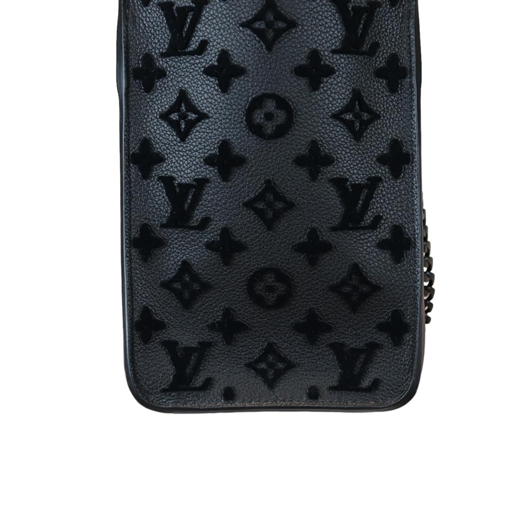 Louis-Vuitton Calfskin Monogram Tufting On My Side Black