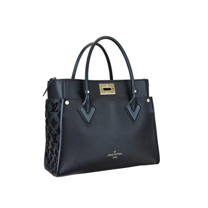 Louis-Vuitton Calfskin Monogram Tufting On My Side Black