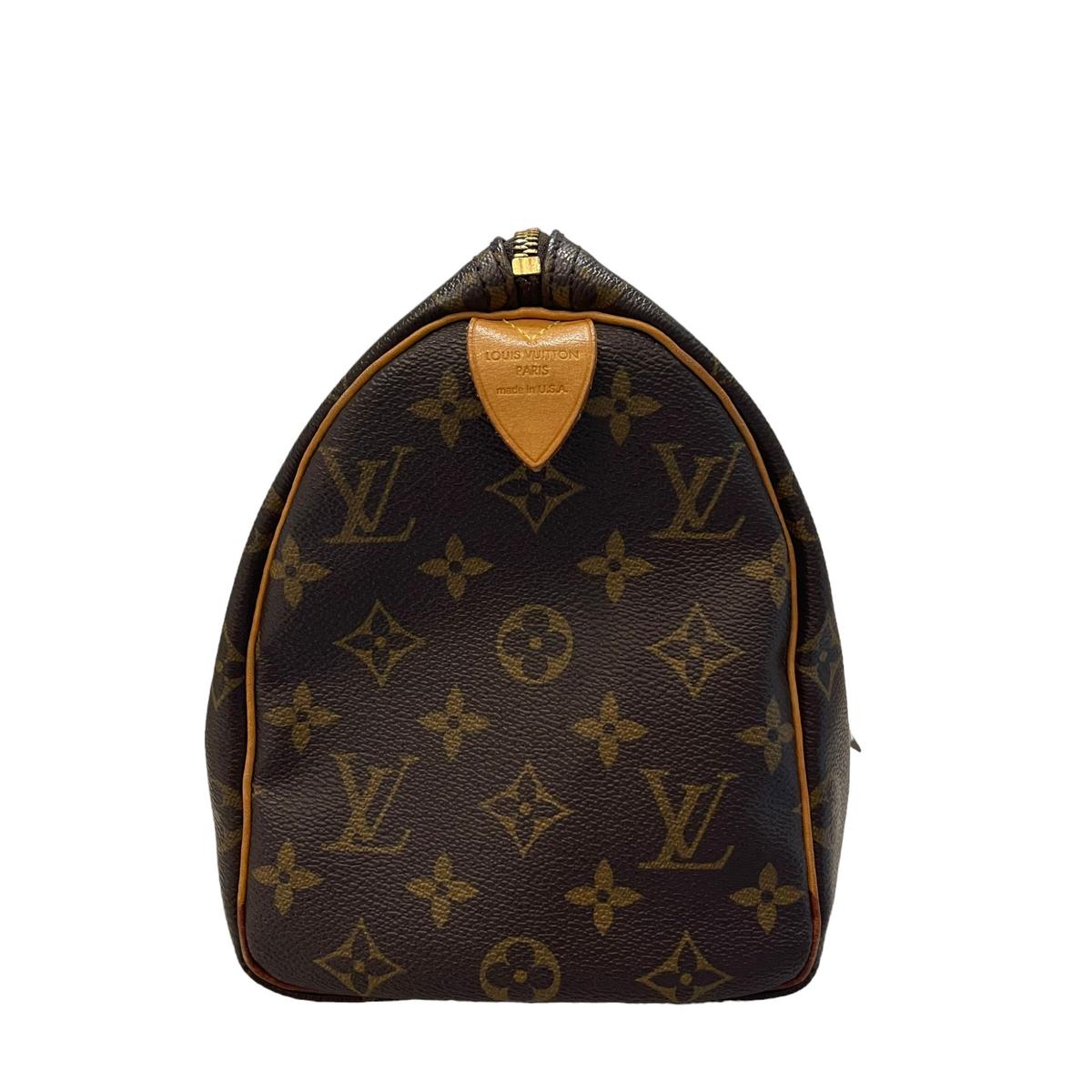 Louis-Vuitton Monogram Speedy 25 Brown Bag GHW