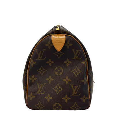 Louis-Vuitton Monogram Speedy 25 Brown Bag GHW