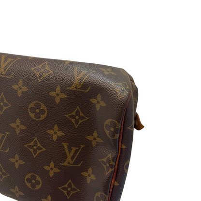 Louis-Vuitton Monogram Speedy 25 Brown Bag GHW