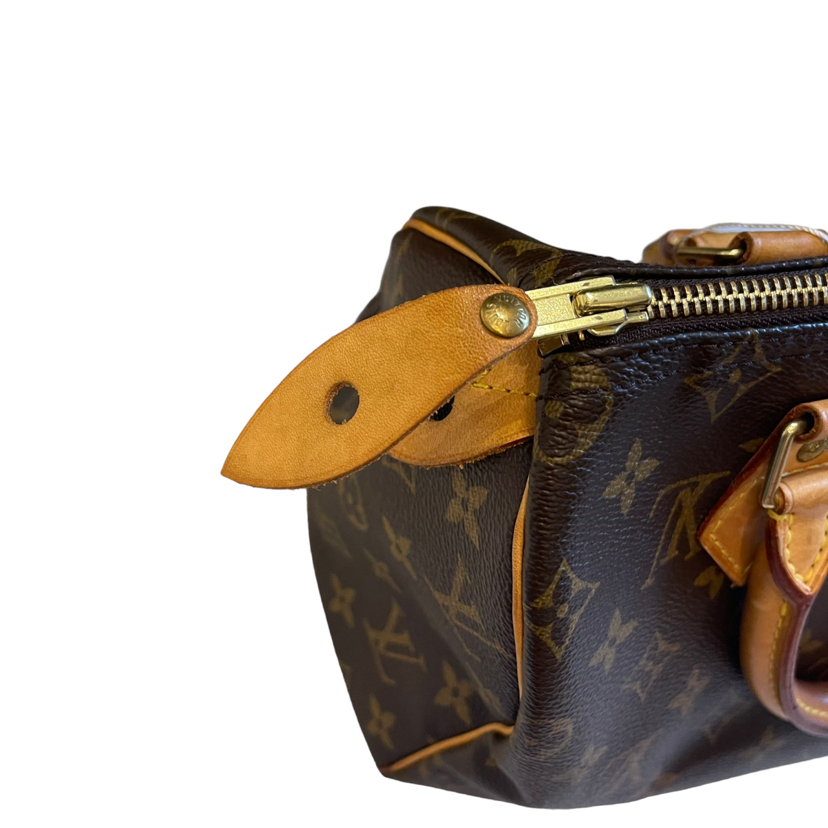 Louis-Vuitton Monogram Speedy 25 Brown Bag GHW