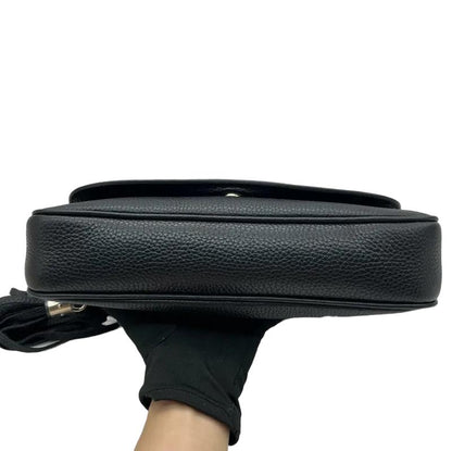 Gucci Pebbled Calfskin Small Soho Disco Bag Black LGHW