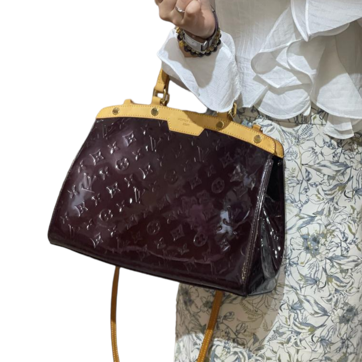 Louis-Vuitton Vernis Brea GM Purple Bag