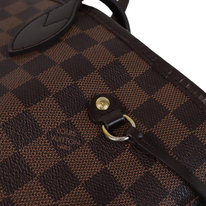 Louis-Vuitton Damier Ebene Neverfull MM Brown GHW