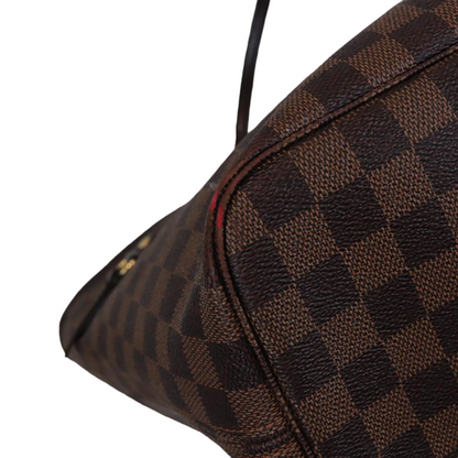 Louis-Vuitton Damier Ebene Neverfull MM Brown GHW