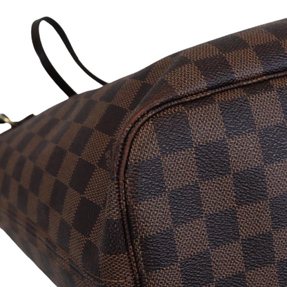 Louis-Vuitton Damier Ebene Neverfull MM Brown GHW