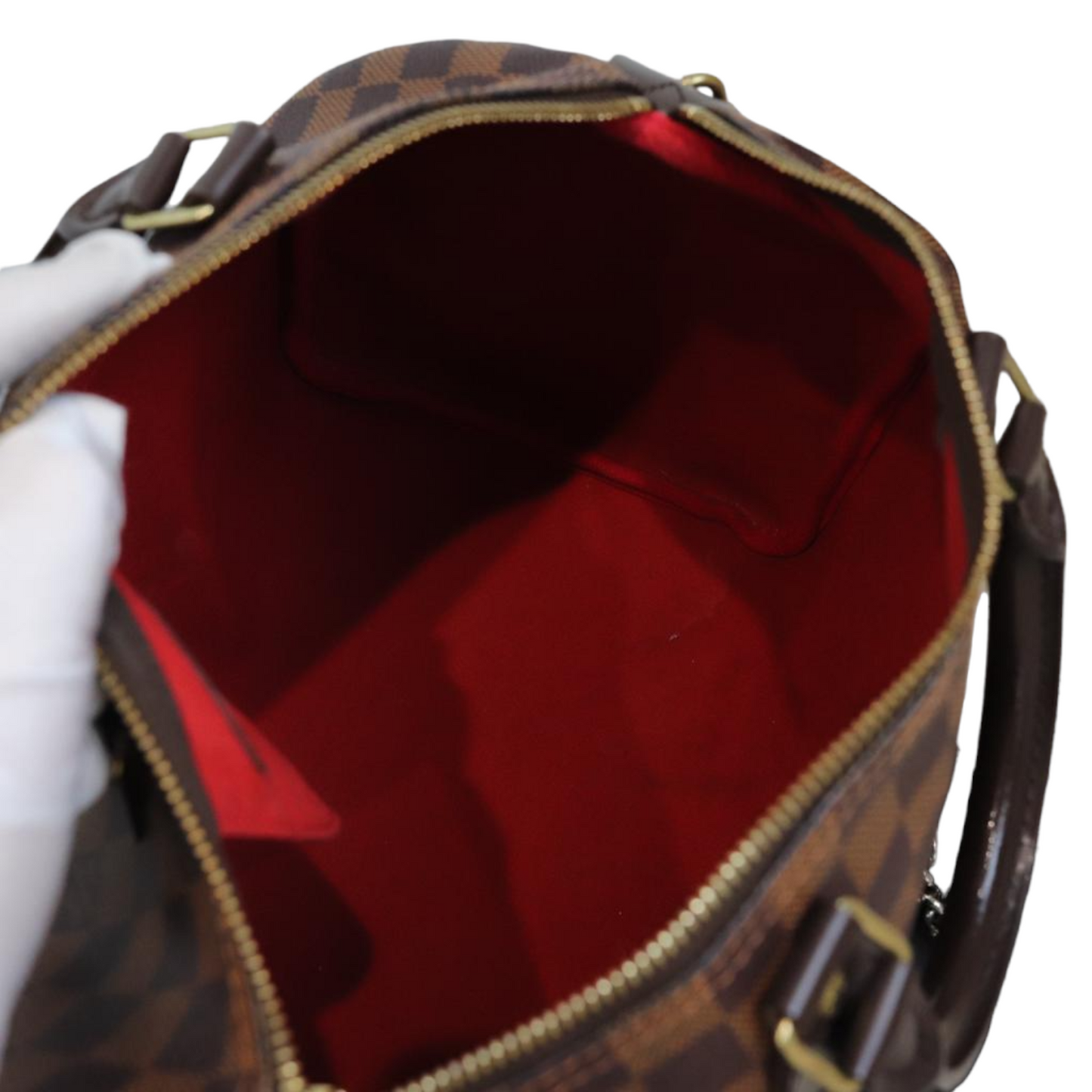 Louis-Vuitton Damier Ebene Speedy 30 Bag GHW