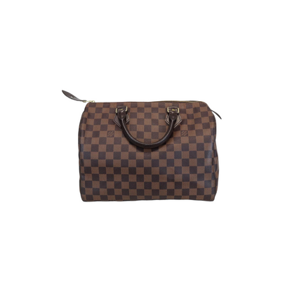 Louis-Vuitton Damier Ebene Speedy 30 Bag GHW