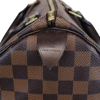 Louis-Vuitton Damier Ebene Speedy 30 Bag GHW