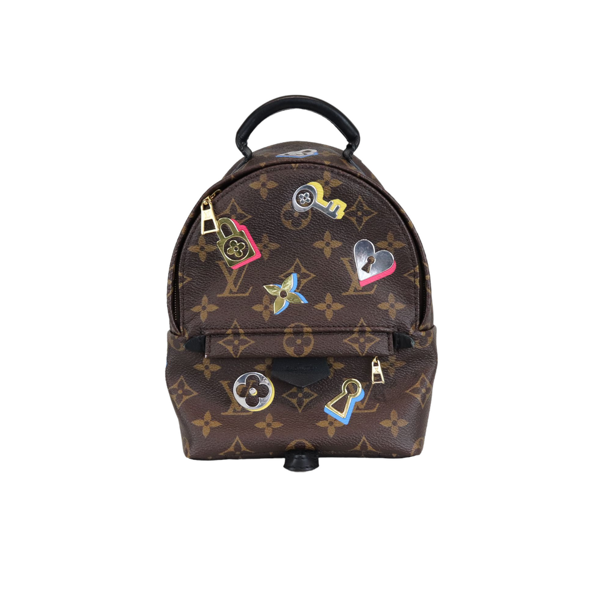 Louis-Vuitton Monogram Love Lock Mini Palm Springs Backpack