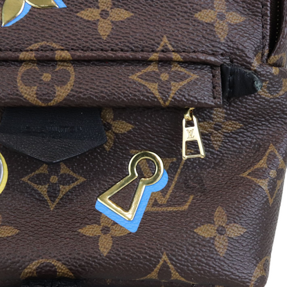 Louis-Vuitton Monogram Love Lock Mini Palm Springs Backpack