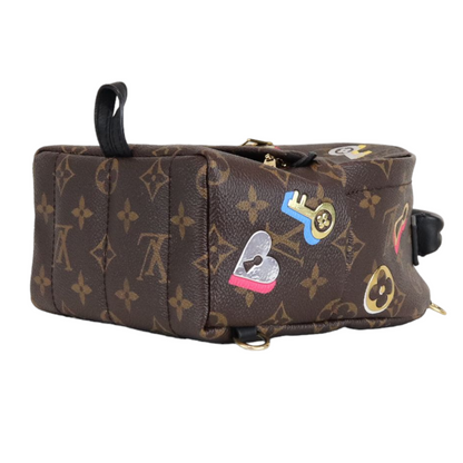 Louis-Vuitton Monogram Love Lock Mini Palm Springs Backpack