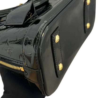 Louis-Vuitton Vernis Alma BB Patent Black GHW