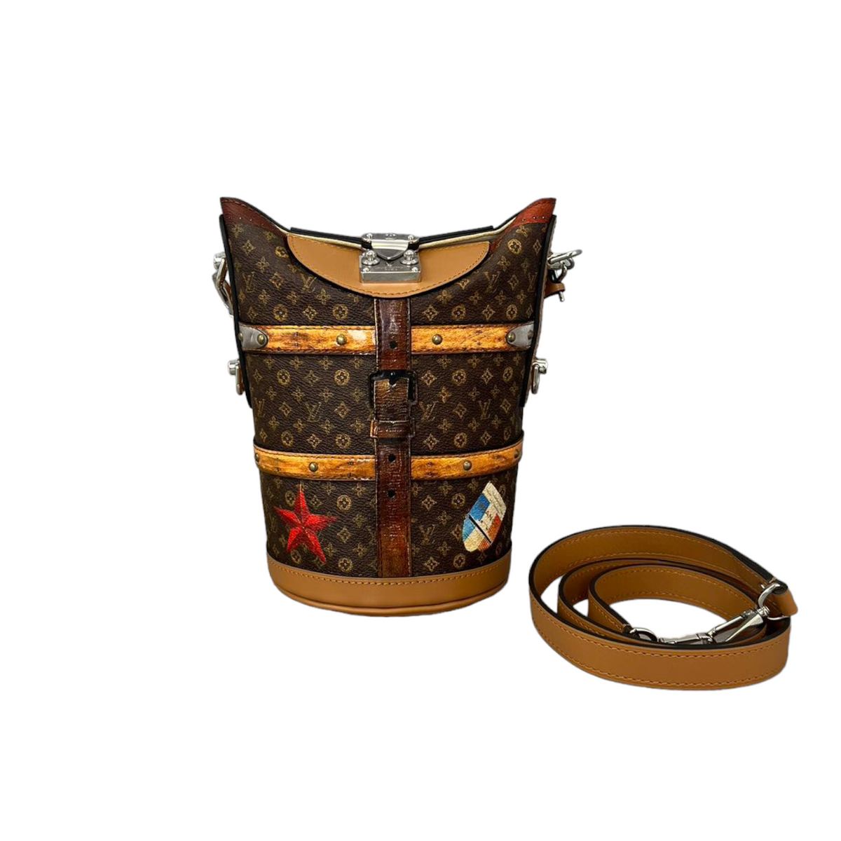 Louis-Vuitton Transformed Monogram Time Trunk Duffle Bag