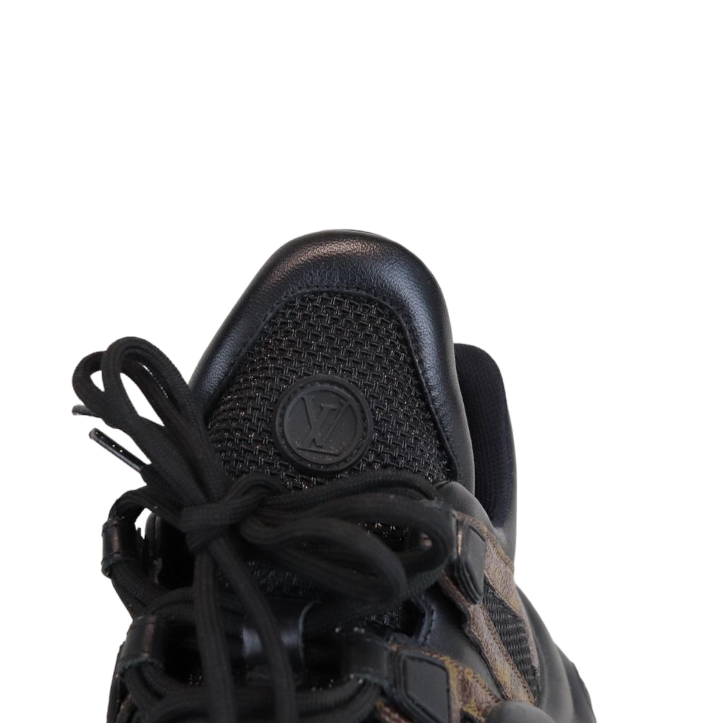 Louis-Vuitton Brown Canvas Mesh Archlight Sneakers Size 37
