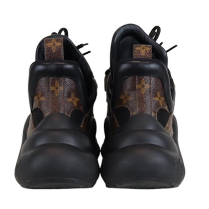 Louis-Vuitton Brown Canvas Mesh Archlight Sneakers Size 37