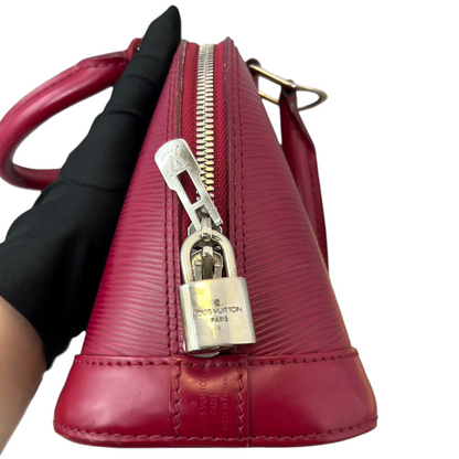 Louis-Vuitton Alma BB Epi Burgundy SHW