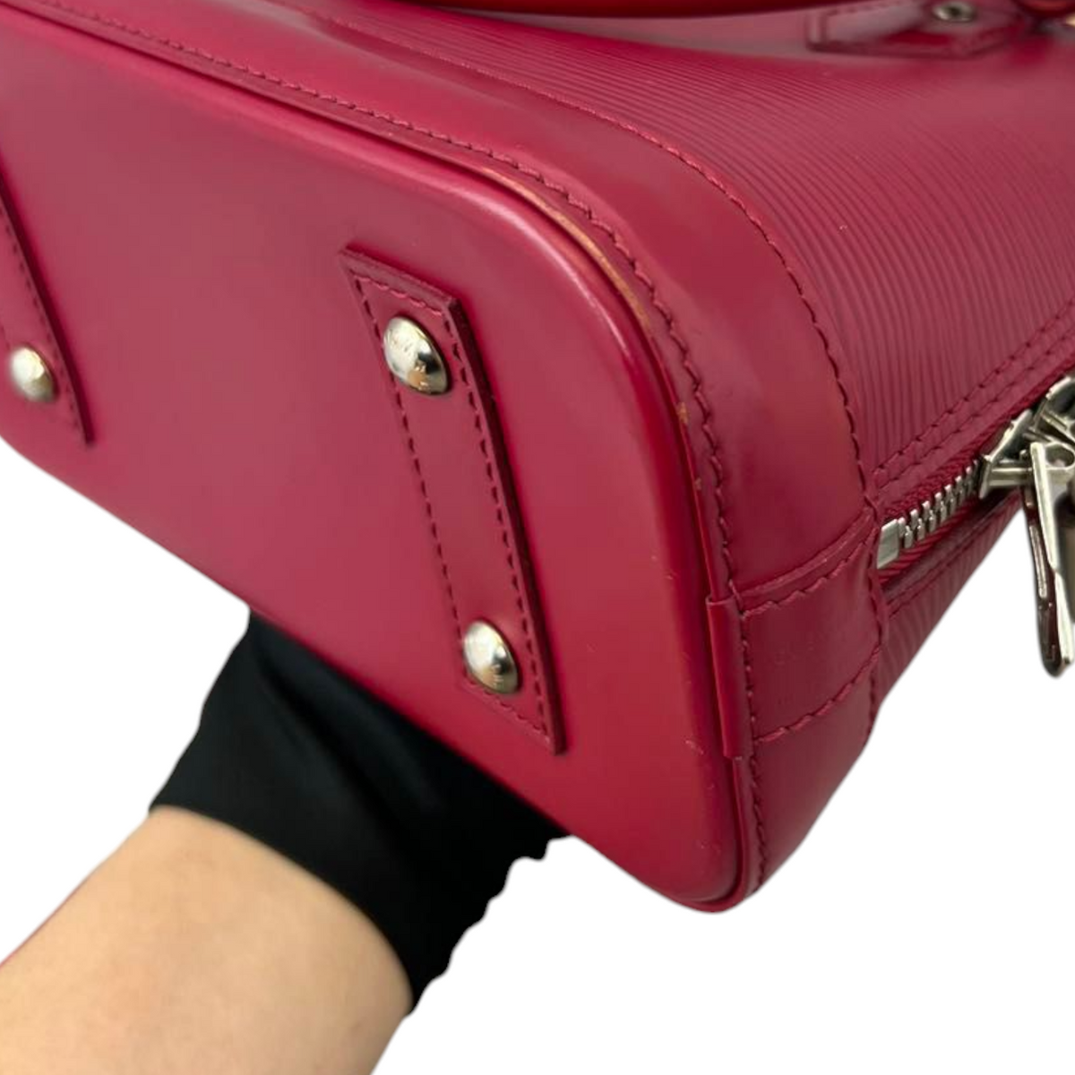Louis-Vuitton Alma BB Epi Burgundy SHW