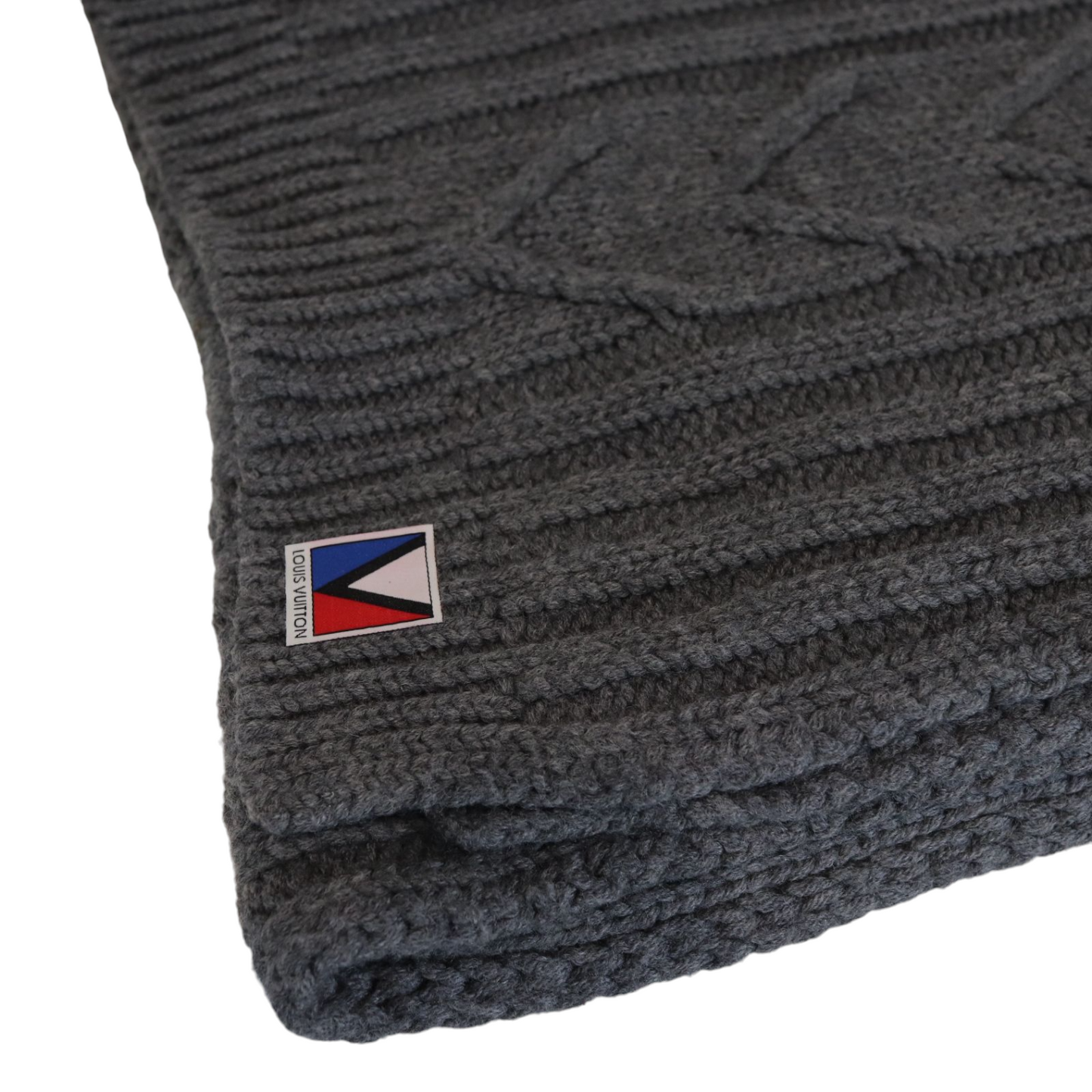 Louis-Vuitton Men’s Wool Scarf Grey