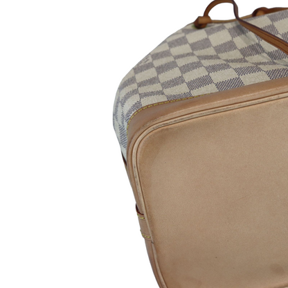 Louis-Vuitton Damier Azur Noe BB White GHW