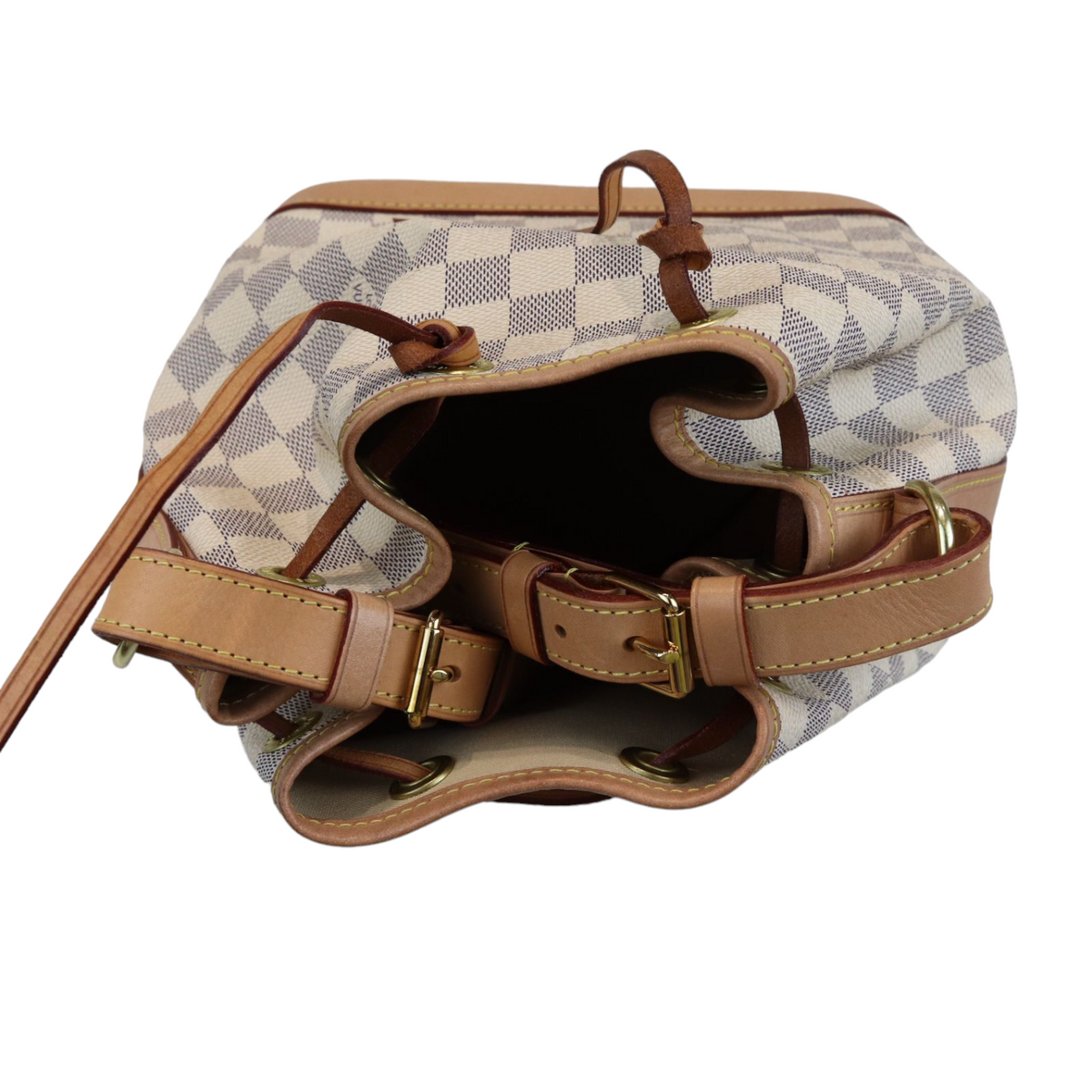 Louis-Vuitton Damier Azur Noe BB White GHW