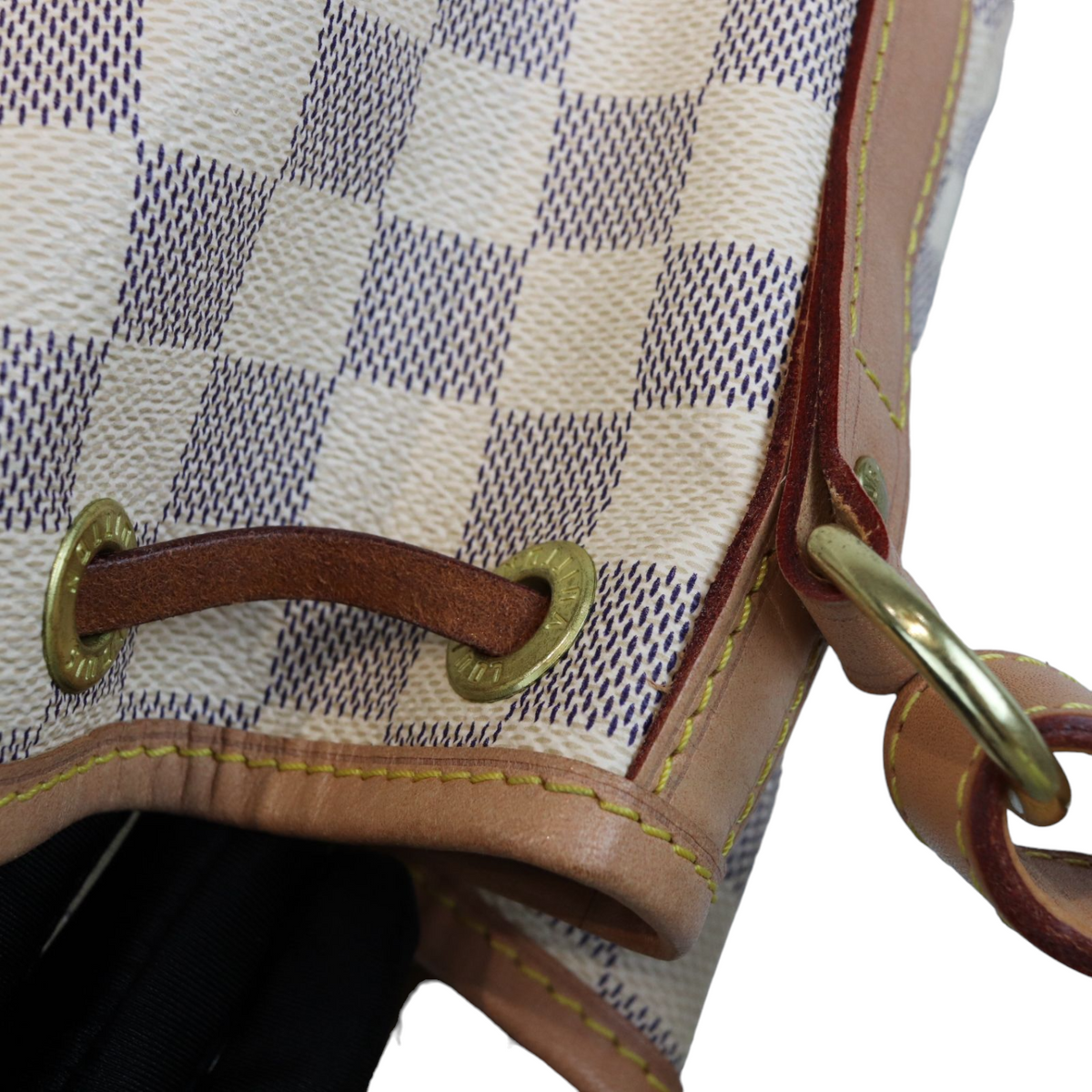 Louis-Vuitton Damier Azur Noe BB White GHW