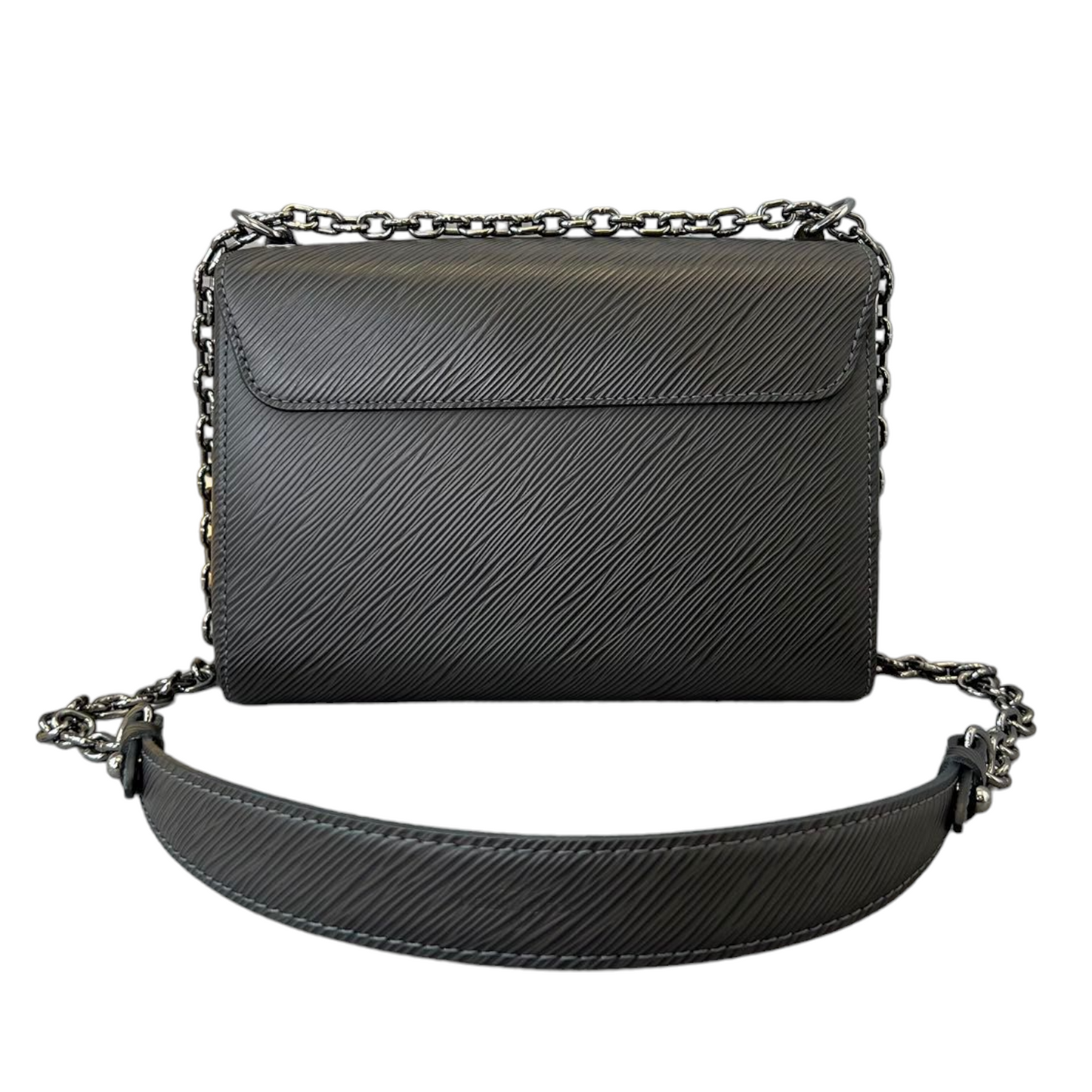 Louis-Vuitton Epi Twist Shoulder Bag MM Noir Grey SHW