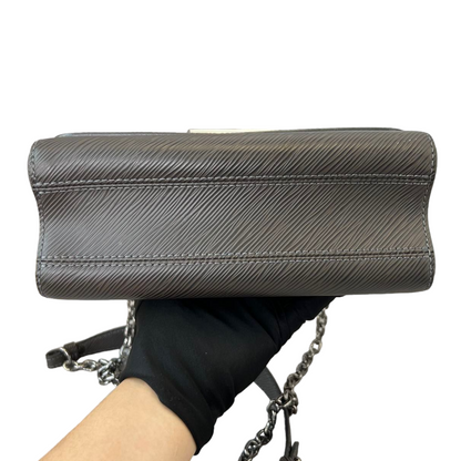 Louis-Vuitton Epi Twist Shoulder Bag MM Noir Grey SHW
