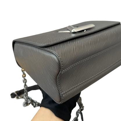 Louis-Vuitton Epi Twist Shoulder Bag MM Noir Grey SHW
