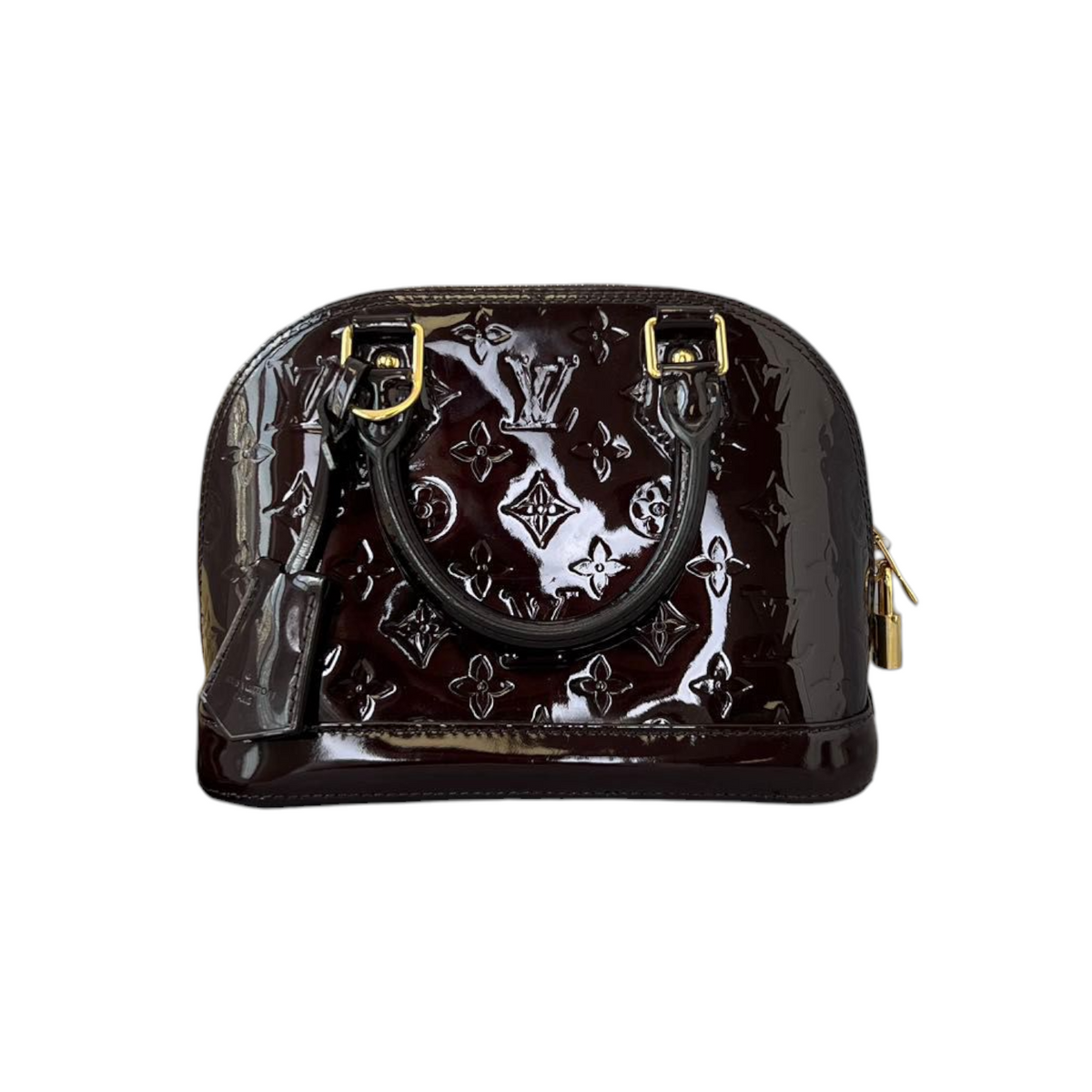 Louis-Vuitton Vernis Alma BB Amarante GHW