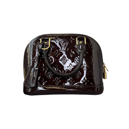 Louis-Vuitton Vernis Alma BB Amarante GHW