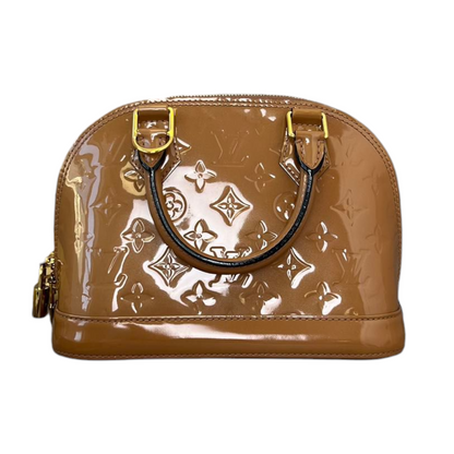 Louis-Vuitton Vernis Alma BB Brown GHW
