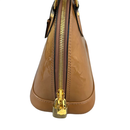 Louis-Vuitton Vernis Alma BB Brown GHW