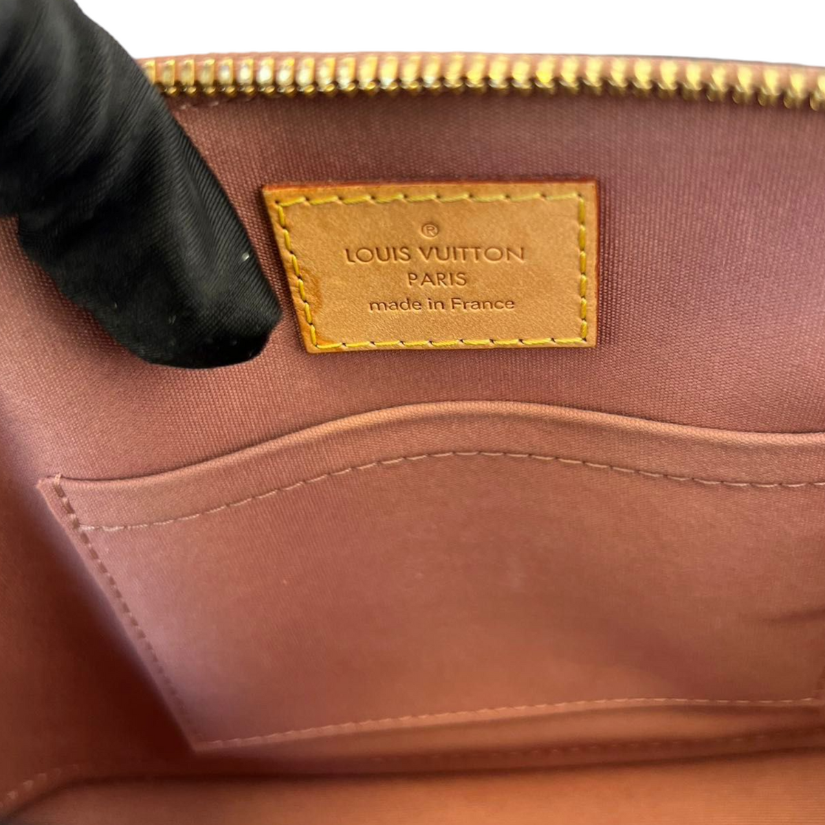 Louis-Vuitton Vernis Alma BB Brown GHW