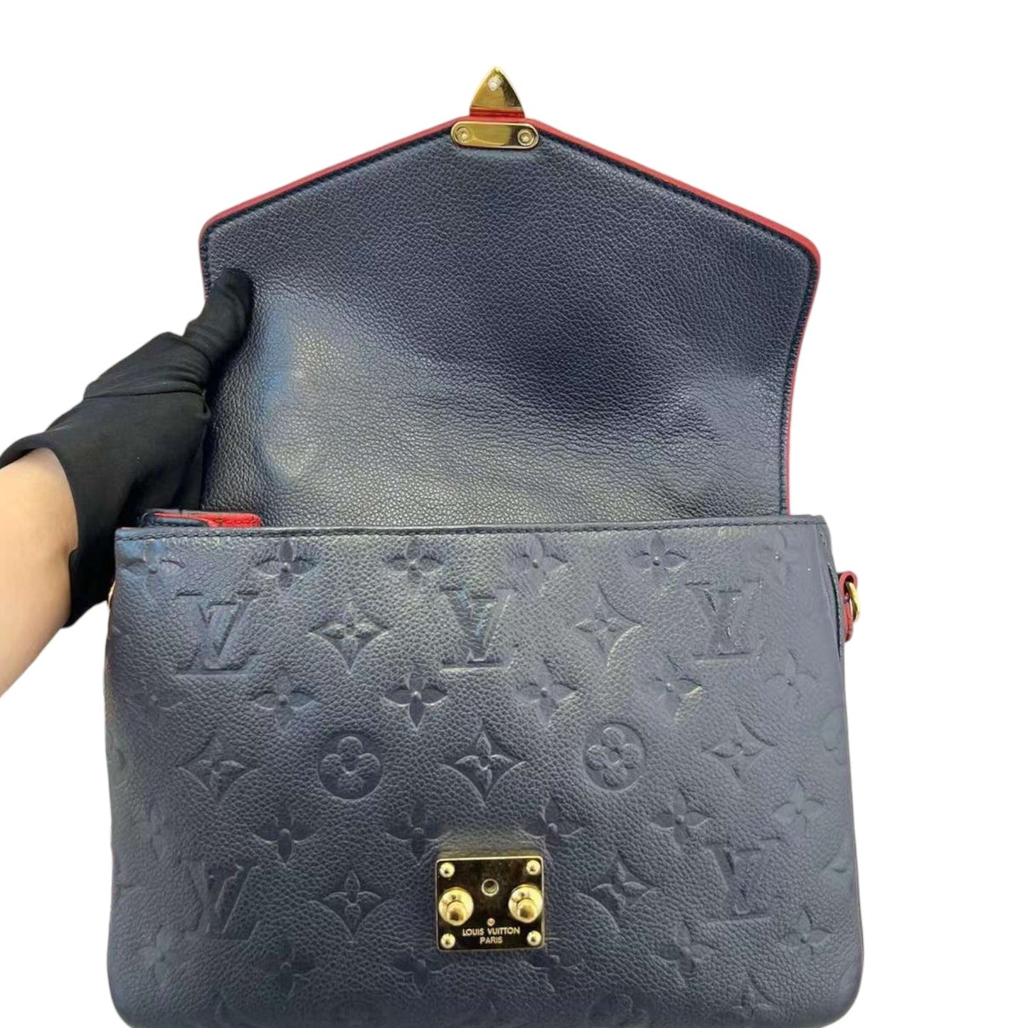 Louis-Vuitton Pochette Metis Empreinte Dark Blue GHW