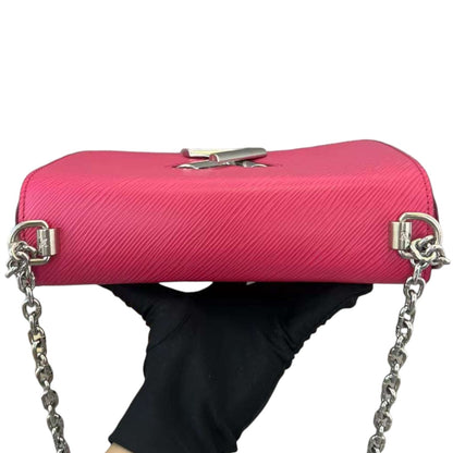 Louis-Vuitton Medium Epi Twist Shoulder Bag MM Pink SHW