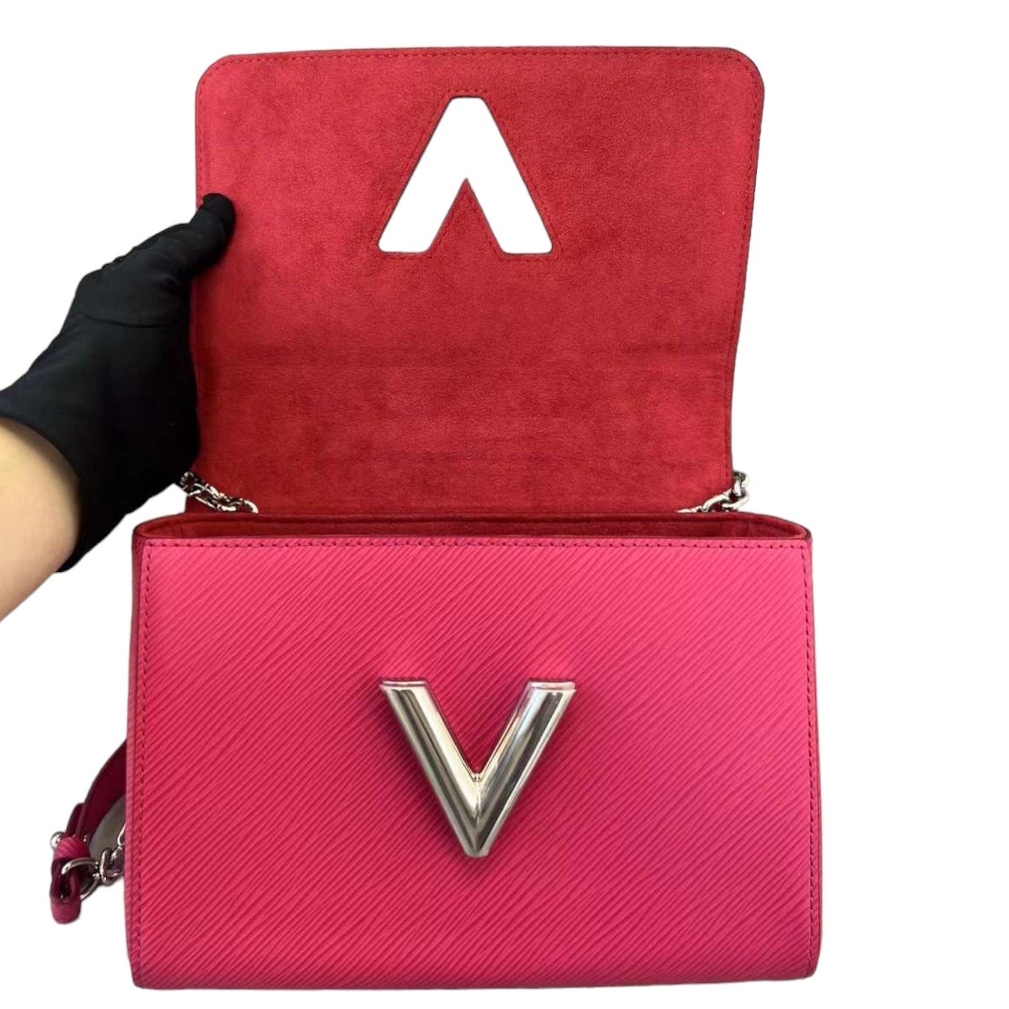 Louis-Vuitton Medium Epi Twist Shoulder Bag MM Pink SHW