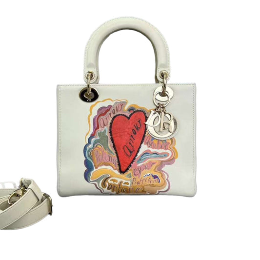 Lady Dior Medium Heart Limited Edition Amour Print Multicolor GHW