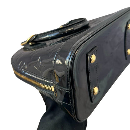 Louis-Vuitton Vernis Alma BB Patent Black GHW