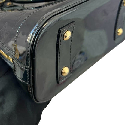 Louis-Vuitton Vernis Alma BB Patent Black GHW