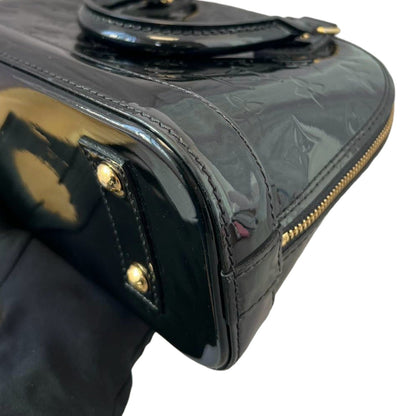 Louis-Vuitton Vernis Alma BB Patent Black GHW