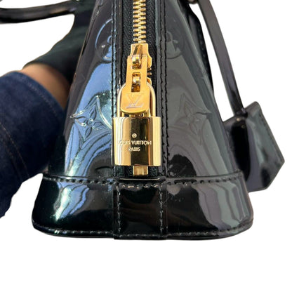 Louis-Vuitton Vernis Alma BB Patent Black GHW