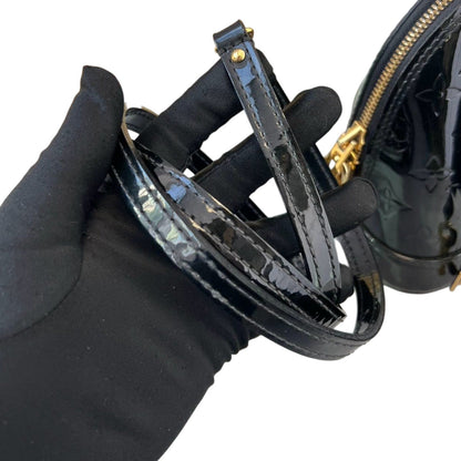 Louis-Vuitton Vernis Alma BB Patent Black GHW